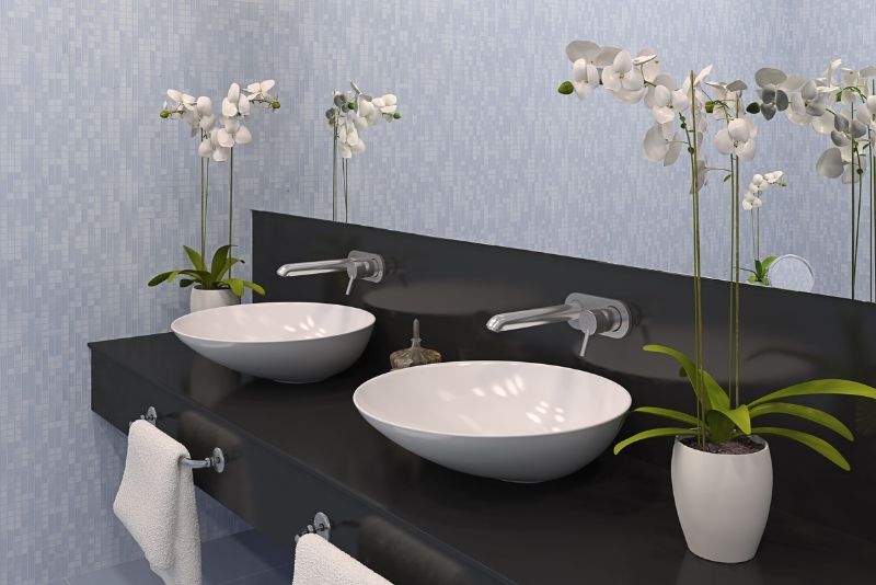 two toilet sink in a nice bathroom benchtop