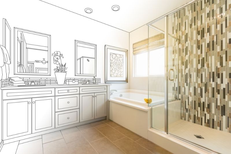 stunning and organized bathroom design in Newcastle